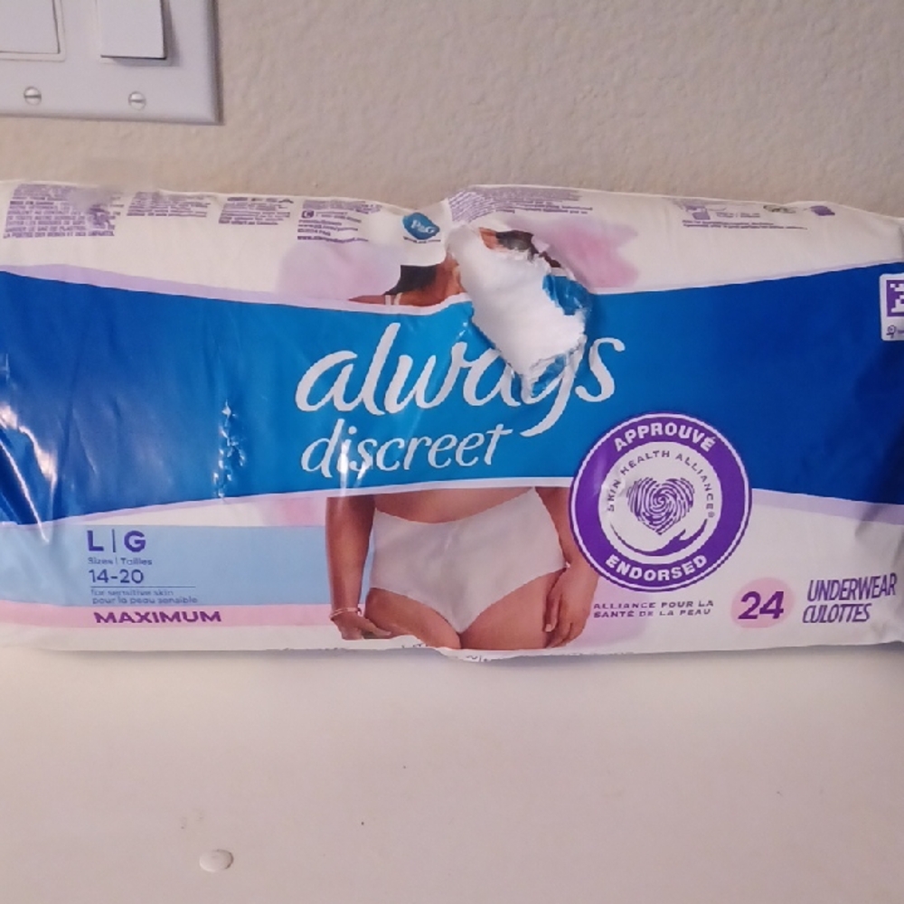 Always Discreet Underwear Open 23 Large 14-20 Maximum